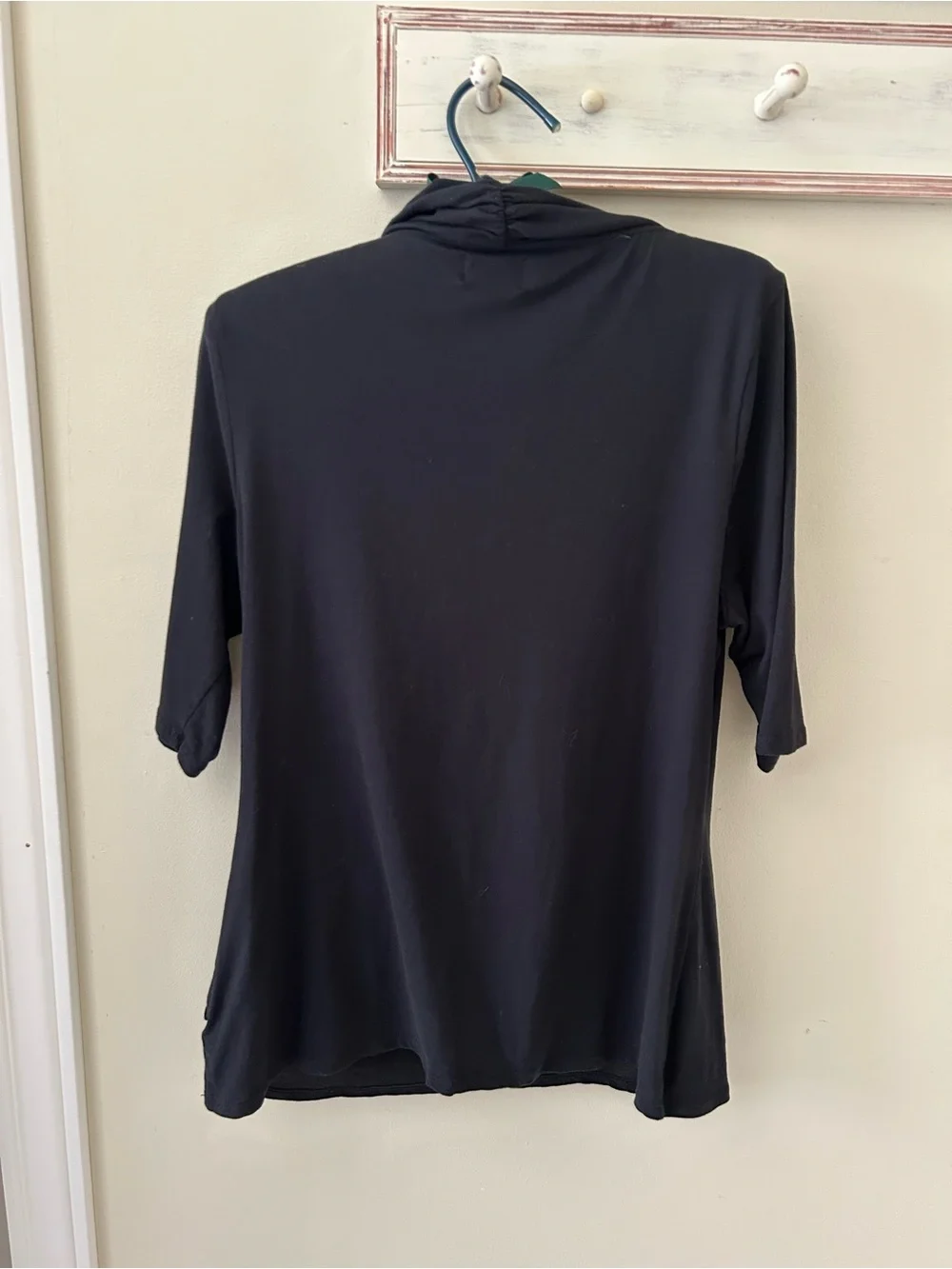 Anthropologie Deletta Black Top with ruffles!